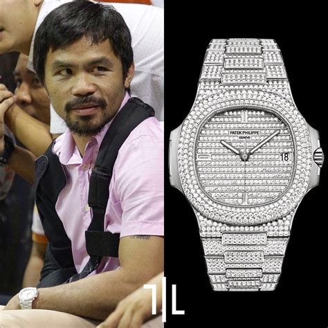 Manny Pacquiao rocks a Rolex watch worth 5.8 million pesos.